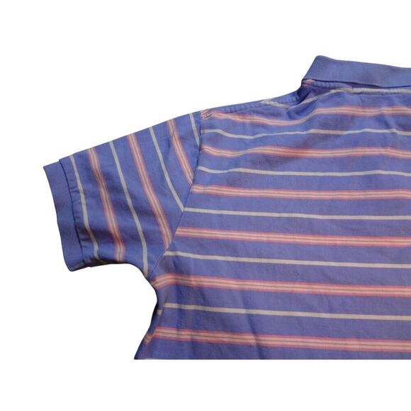 Y2K Polo Ralph Lauren Polo Shirt -Adult XL - Sky Blue Pink Small Pony Collared - Picture 8 of 10